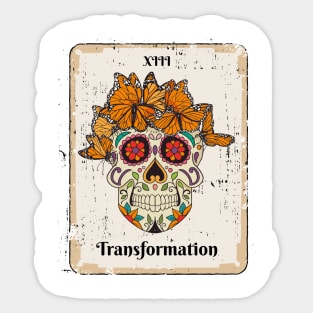 Death and Transformation Tarot Card XIII Sticker